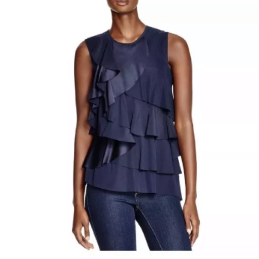 DKNY baby ruffled blouse size large NWT